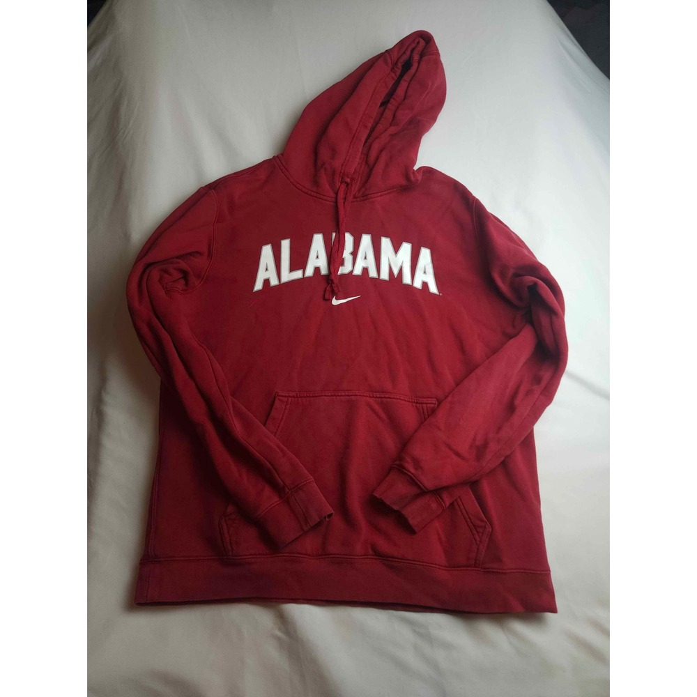 Nike Alabama Crimson Tide Hoodie Mens Large Red Pullover Sweatshirt NCAA